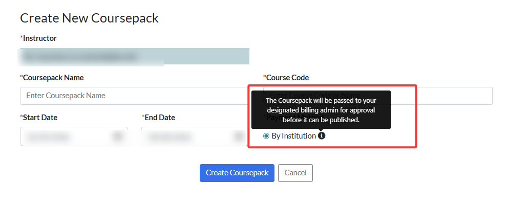 payment method: institution pay later